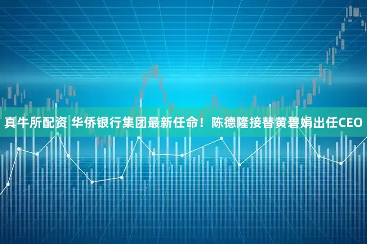 真牛所配资 华侨银行集团最新任命！陈德隆接替黄碧娟出任CEO