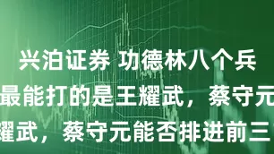 兴泊证券 功德林八个兵团级司令，最能打的是王耀武，蔡守元能否排进前三？