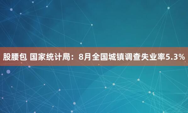 股腰包 国家统计局：8月全国城镇调查失业率5.3%