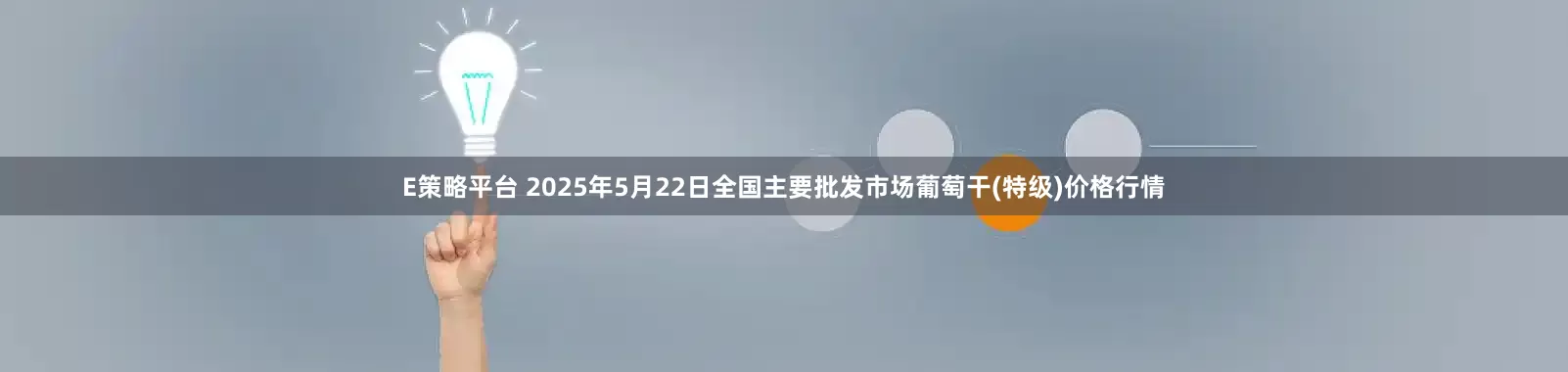 E策略平台 2025年5月22日全国主要批发市场葡萄干(特级)价格行情